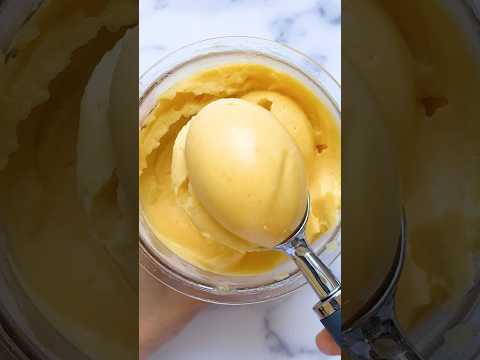 1-ingredient Ninja Creami peach sorbet | taste.com.au