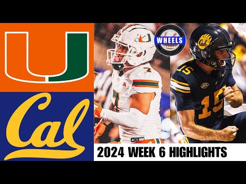 #8 Miami vs California (AMAZING!) | Full Game Highlights | 2024 College Football Highlights