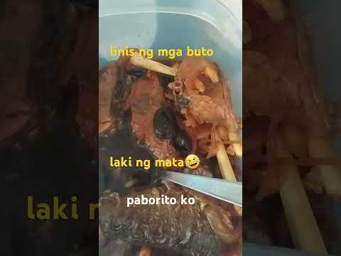 Ang laki ng mata/licking to the bone paboritong parti mata🤣 #cooking #food