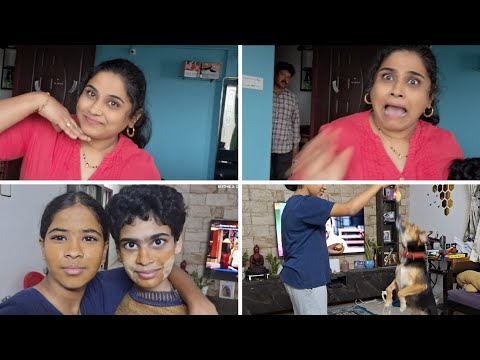 Raj ne to darahi diya.teju and chikki ka facepack day. #vlog #dailyvlog