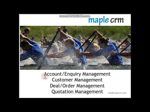 Sales Lead, Order & Quotation Management using Maple CRM