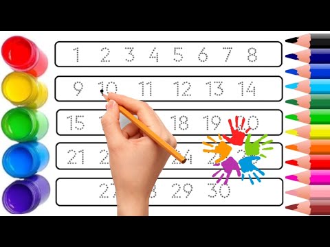 Learning Number Let's Trace & Write 1234 | Educational Video For Kids 1 to 30 And Preschool Toddlers