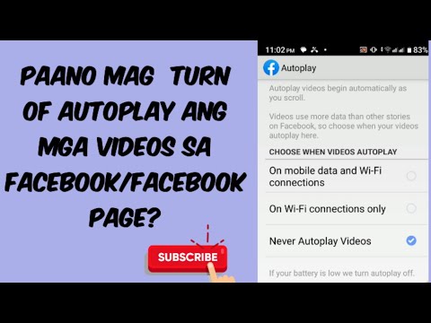 Paano mag  turn of   autoplay sa mga videos sa  facebook/facebook  page?#turnofautoplayfacebookvideo