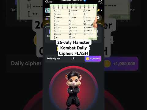 26-July Hamster Kombat Daily Cipher | Binance Listing Soon #airdrops #hamsterkombat #ciphercodes