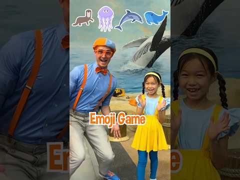 Do the Emoji Challenge and Learn 🦭 ANIMAL FACTS! Museum Adventure! #blippi #shorts