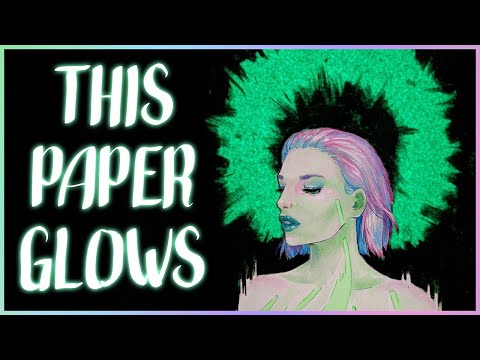 I Painted on GLOW IN THE DARK Paper?? ✿ Gouache Speedpaint