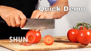 The Shun Classic 6.5 Inch Nakiri Knife - Quick Demo