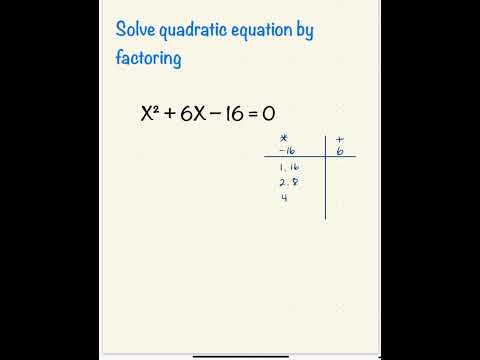 Solve Quadratic Equation By Factoring | Algebra