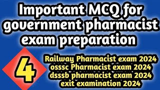 #governmentpharmacistexampreparation#rrb#osssc#dsssb#esic#aiims#hssc#jssc#exitexan2024