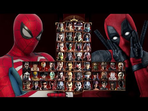 Mortal Kombat 9 - DEADPOOL & SPIDERMAN - Expert Tag Ladder - Gameplay @(1080p) - 60ᶠᵖˢ ✔