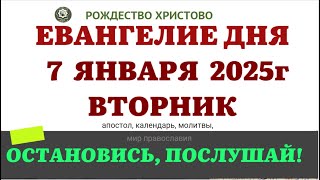 7 ЯНВАРЯ ВТОРНИК РОЖДЕСТВО ХРИСТОВО ЕВАНГЕЛИЕ АПОСТОЛ ДНЯ  2025 #евангелие