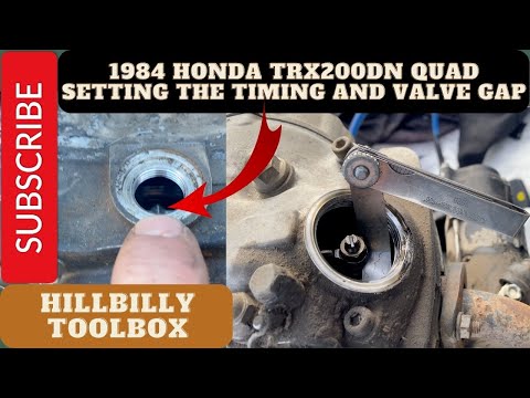 1984 Honda TRX200DN quad - Setting the timing and the valve gap #atv