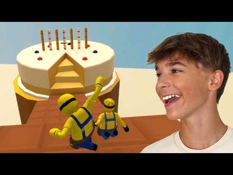 MINIONS HAVING A CAKE PARTY in HUMAN FALL FLAT