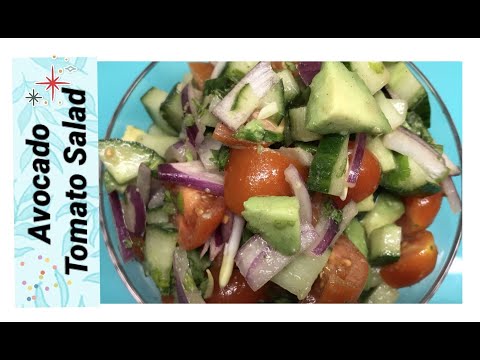 Avocado tomato salad / Avocado tomato cucumber salad / Quick salad recipes / Avocado recipes