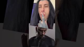 Ronnie Radke exposing his blackout & chest tattoo in duet with Machine Gun Kelly on TikTok (2/2024)