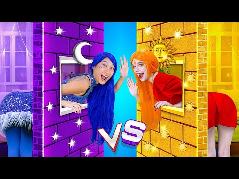 Day Girl Sun vs Night Girl Moon! Funny Relatable Situations By Crafty Hype