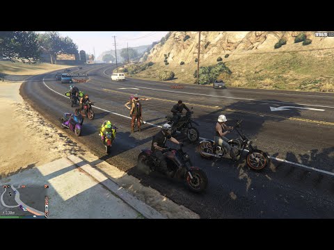 GTA Online - Killer Clowns  - Bike Meet and Roam