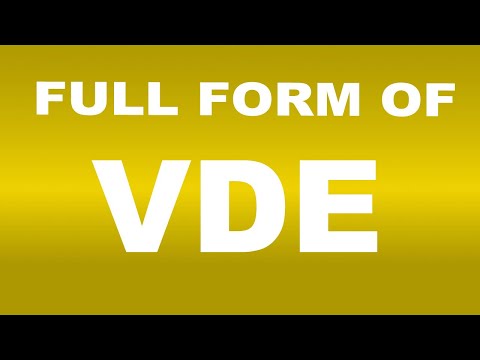 Full Form of VDE | What is VDE Full Form | VDE Abbreviation