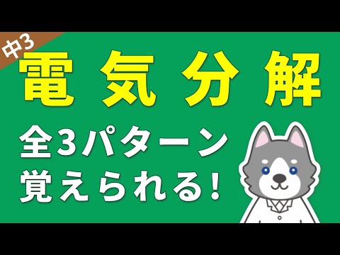 中3化学⑤『電気分解』の覚え方が9分でわかる魔法の授業