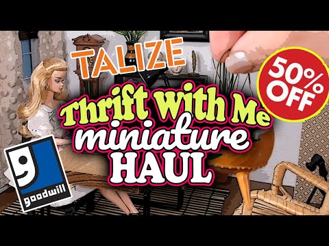 Thrift Store SALE HAUL in One Sixth Scale Miniatures Thrift with Me