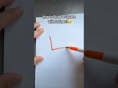 How To Draw a Square with 2 Lines!😒 IMPOSSIBLE