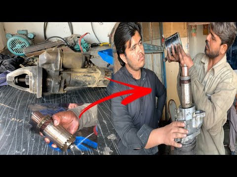 Self Starter Motor of V8 Dumper Truck Cleaning & fitting