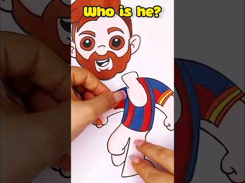 ✂️paper diy✂️ paper doll #papercraft #diy #satisfying #shorts #drawing #messi #football #paperart