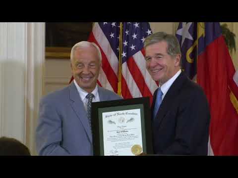 Gov. Cooper presents Roy Williams with NC's highest civilian honor