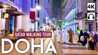 DOHA, Qatar 🇶🇦 Nightlife 4K Walking Tour: Souq Waqif & Downtown