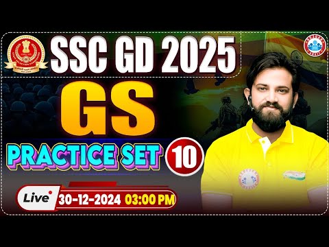 SSC GD 2025 | SSC GD GK/GS Practice Set 10 | GS For SSC GD by Naveen Sir