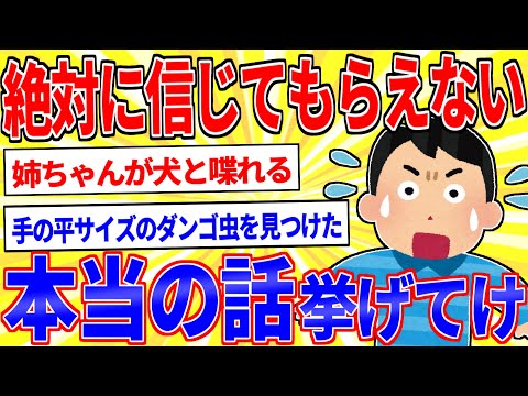 お前らが体験した人に言っても信じてもらえない実話【2ch面白いスレゆっくり解説】