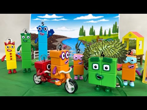 Numberblocks Go On a Bike Ride with Official Numberblocks Figures || Keith's Toy Box