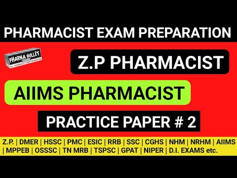 Z.P. Pharmacist exam preparation | AIIMS Pharmacist exam preparation @MANISH06