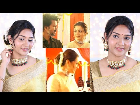 Hairstyle for Saree |Bun Hairstyle for Wedding Guest| Mallipoo bun| Inspired by Trisha| @Femirelle