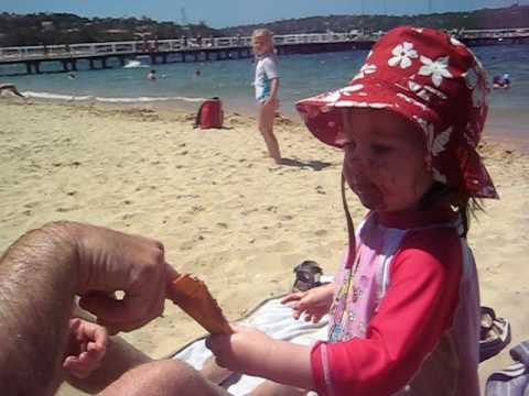 Ruby covered in chocolate ice cream