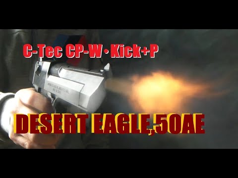 ToyGun【ﾓﾃﾞﾙｶﾞﾝ発火】《C-Tec DESERT EAGLE,50AE CP-W・Kick +Pｶｰﾄﾘｯｼﾞ》（ﾀﾅｶ ﾃﾞｻﾞｰﾄｲｰｸﾞﾙで各種ｶｰﾄを発火）