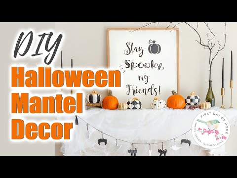 DIY HALLOWEEN DECORATIONS | Dollar Tree Pumpkin Painting | DIY Halloween Sign