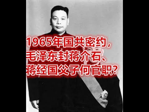 1965年国共密约，毛泽东封蒋介石、蒋经国父子何官职？