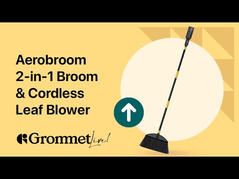 Aerobroom: The Ultimate 2-in-1 Sweeper Broom and Cordless Leaf Blower | Grommet Live