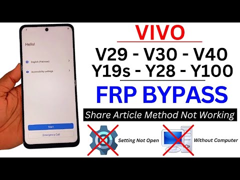 All Vivo Frp Unlock Android 14 | Vivo V29,V30,V40,Y100,Y19s,Y28 Frp Bypass | Google Account Unlock