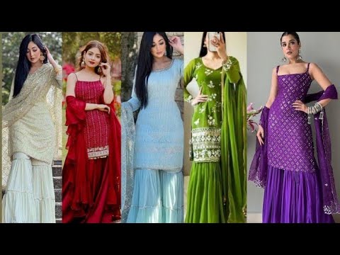 stylish sharara suit designs| letest fancy sharara dress|outfits idea for wedding party| sharara set