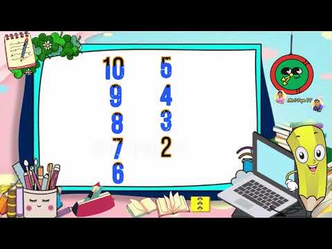 Backward Counting 10 to 1 | 🔟➡1️⃣ | 👶Kindergarten number counting