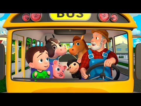 The Wheels On The Bus | Animal Version | Newborn Baby Songs & Nursery Rhymes