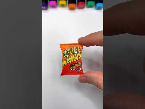 DIY Miniature Cheetos with Paper | Paper Craft Ideas #shorts #papercraft