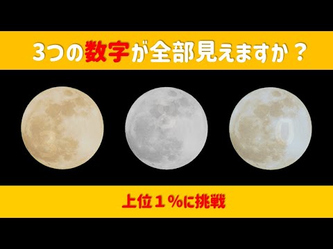 3つの数字が全部見えたら視覚能力上位1%【視覚認識・色覚テスト】