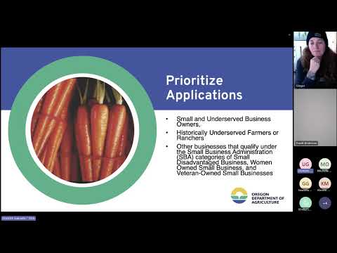 Resilient Food System Infrastructure Grant Program Office Hours: Central Willamette Valley