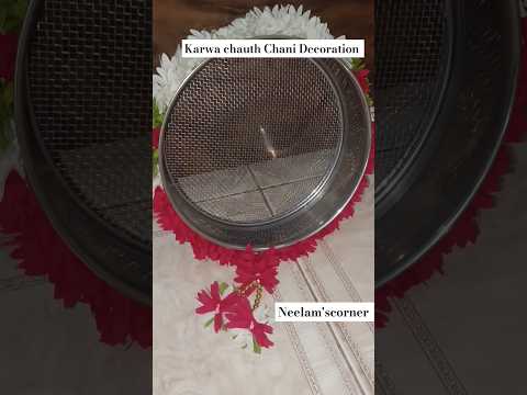 karwa chauth chalni Decoration idea | Decoration for karwa chauth|  #karwachauth #decoration #shorts