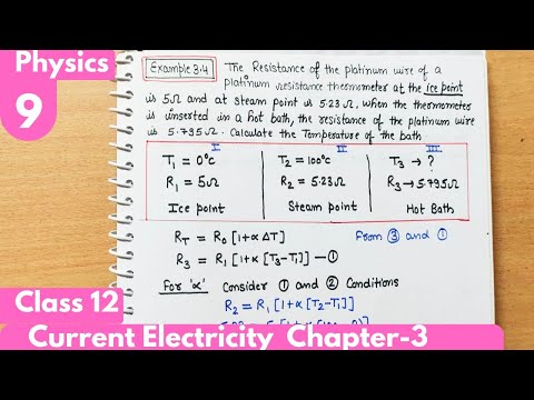 9) Example 3.3, 3.4|Numericals on Resistance and temperature| Current Electricity| Class12 Physics