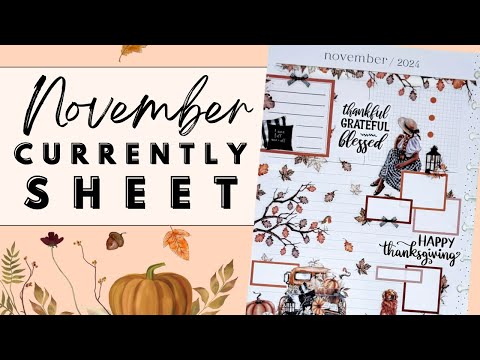 PLAN WITH ME | COZY FALL NOVEMBER CURRENTLY SHEET | THE HAPPY PLANNER