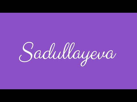 ✎ Sadullayeva ✎ English Cursive Handwriting Tutorial